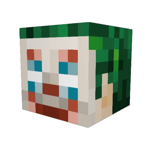 PsXLife Minecraft avatar head, 3D render