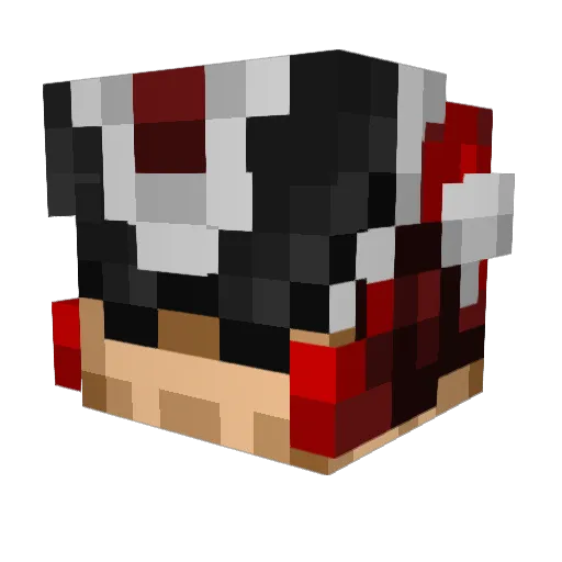 PsYCrash Minecraft avatar head, 3D render