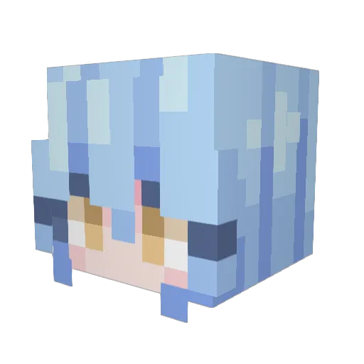 Psaik0o Minecraft avatar head, 3D render