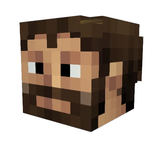 Psary Minecraft avatar head, 3D render