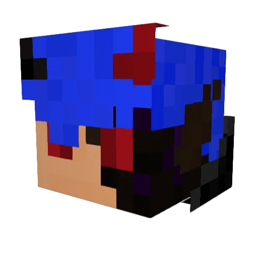 Pseavil Minecraft avatar head, 3D render