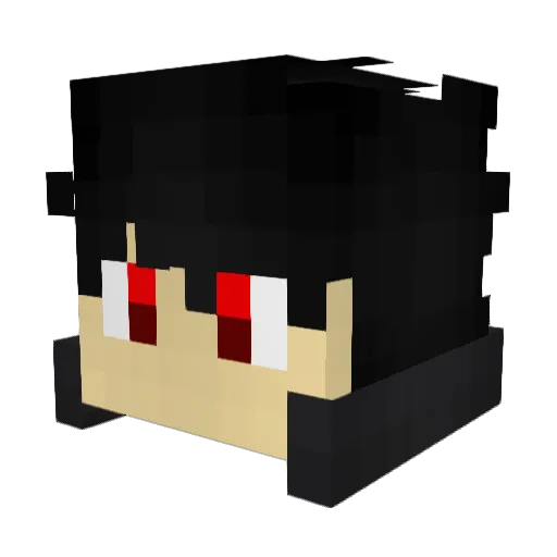 Pseudo77 Minecraft avatar head, 3D render