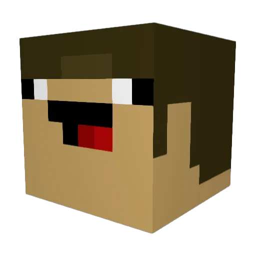 PseudoGamer2 Minecraft avatar head, 3D render