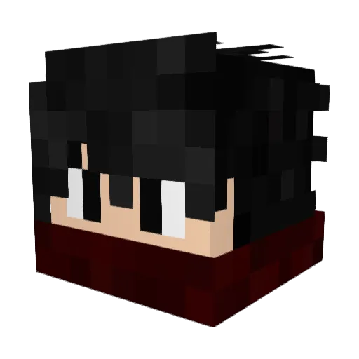 PseudoLeandra Minecraft avatar head, 3D render