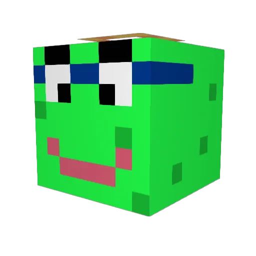 PseudoPoet Minecraft avatar head, 3D render