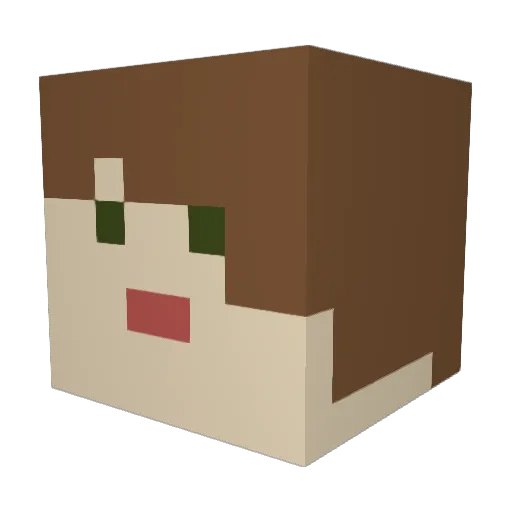 Pseudo_Possum Minecraft avatar head, 3D render