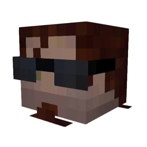 Pseudomania04 Minecraft avatar head, 3D render