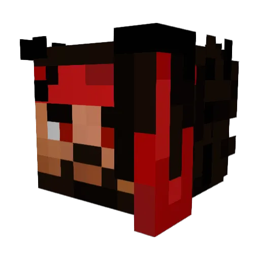 PseudonymXIV Minecraft avatar head, 3D render
