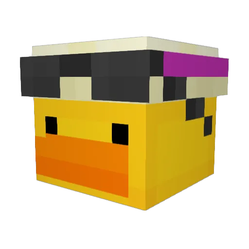 PsiHokk Minecraft avatar head, 3D render