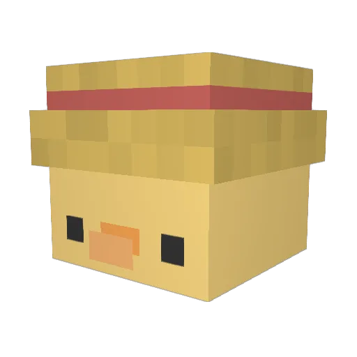 Psicopatto Minecraft avatar head, 3D render