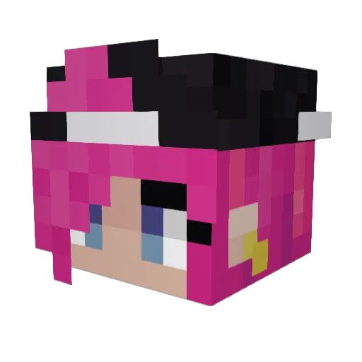 Psietdt Minecraft avatar head, 3D render