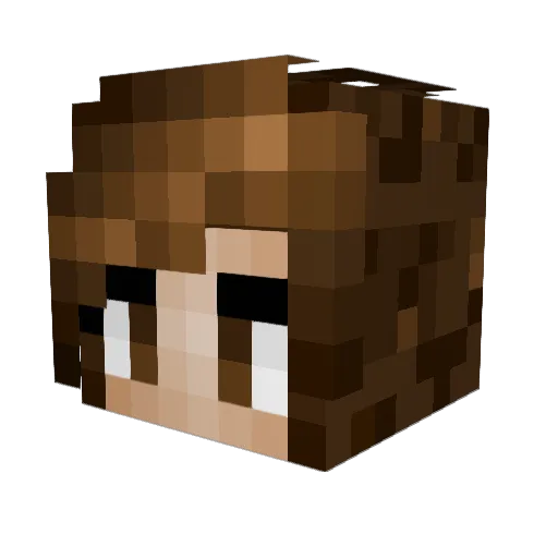 Psijio Minecraft avatar head, 3D render