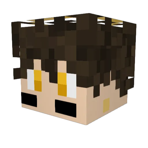 Psikokinetic Minecraft avatar head, 3D render