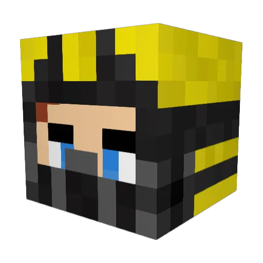Psilocyboy Minecraft avatar head, 3D render