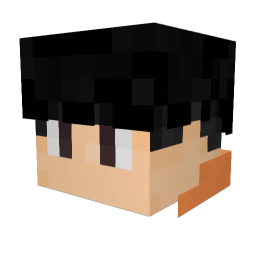 Psira Minecraft avatar head, 3D render