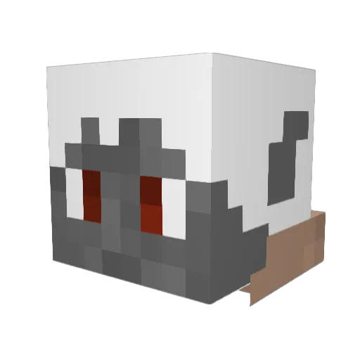 Psirat Minecraft avatar head, 3D render
