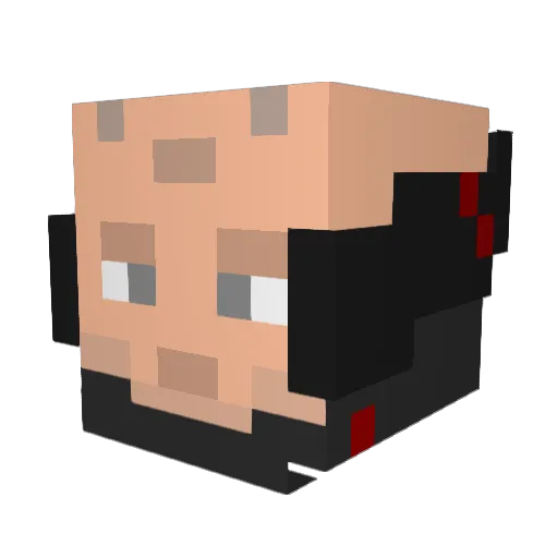 Psitticosaurus Minecraft avatar head, 3D render