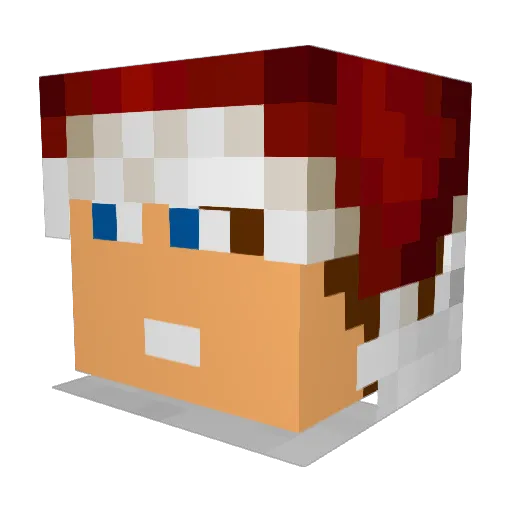 Psotka2001 Minecraft avatar head, 3D render