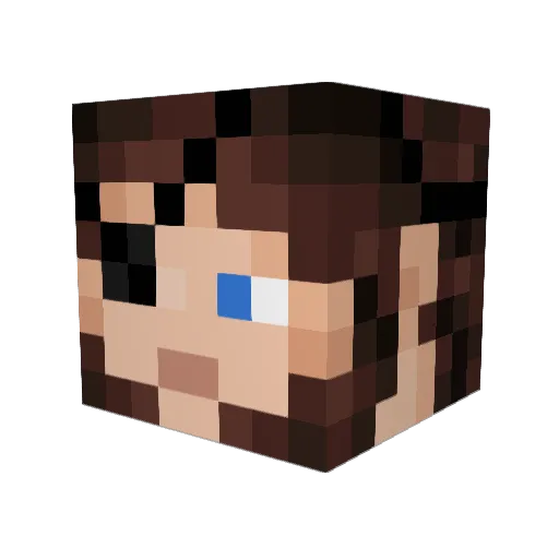 Psst__Immer Minecraft avatar head, 3D render