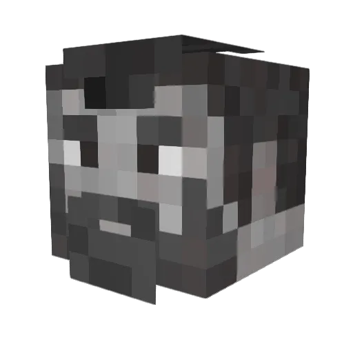 Psswro Minecraft avatar head, 3D render