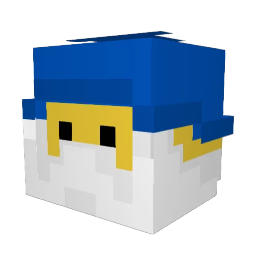Psuedologic Minecraft avatar head, 3D render