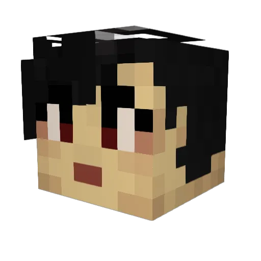 PsyCarrion Minecraft avatar head, 3D render