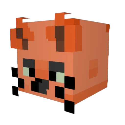PsyCato Minecraft avatar head, 3D render