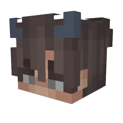 PsyKoticc Minecraft avatar head, 3D render