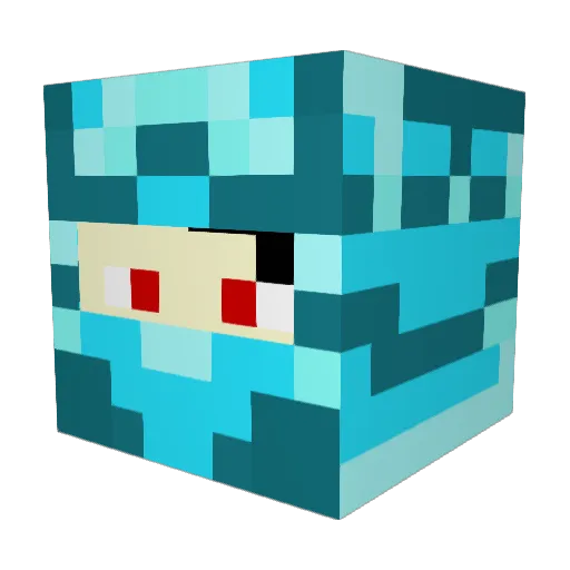 PsySparX_DJ Minecraft avatar head, 3D render