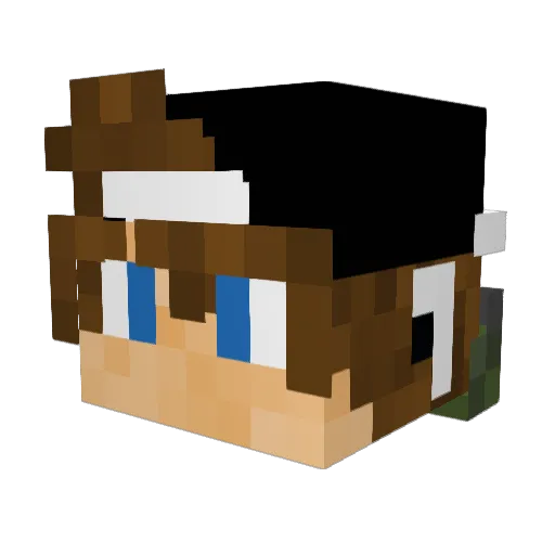 PsyZcho_05 Minecraft avatar head, 3D render