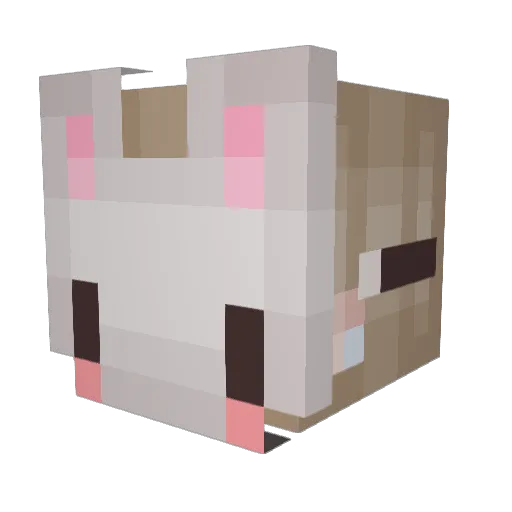 Psybernic Minecraft avatar head, 3D render
