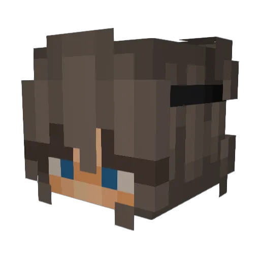 PsycH0Ticc_ Minecraft avatar head, 3D render