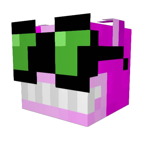 PsychPinapple Minecraft avatar head, 3D render