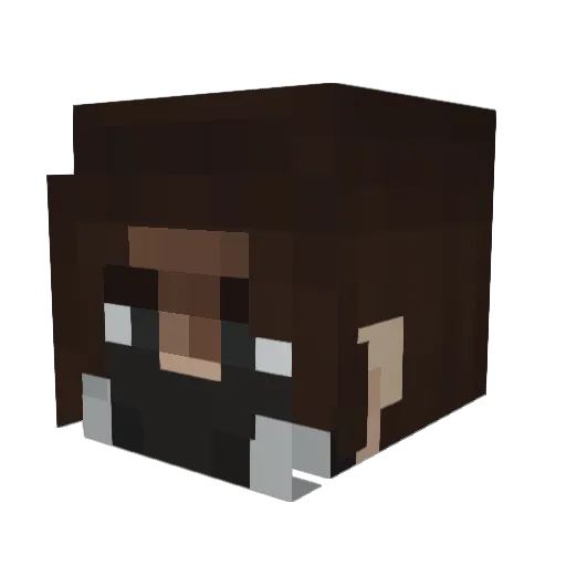 PsycheOmen Minecraft avatar head, 3D render