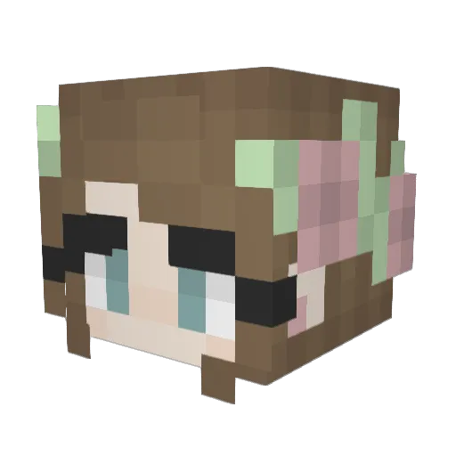 PsycheSiren Minecraft avatar head, 3D render