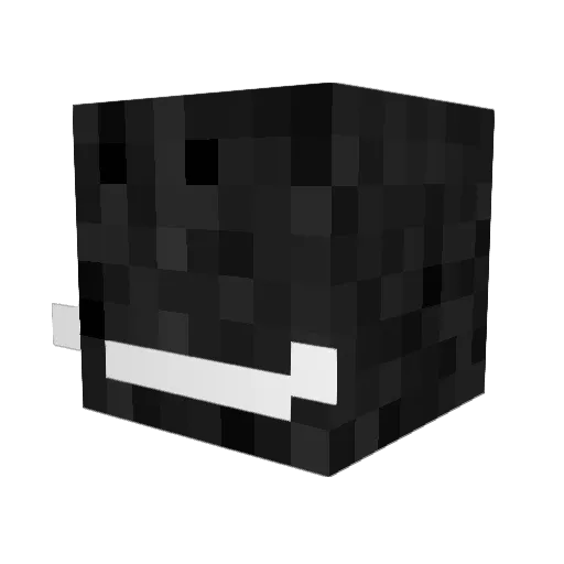 Psychened Minecraft avatar head, 3D render