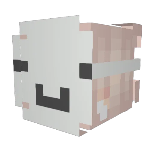 Psychgraphx Minecraft avatar head, 3D render