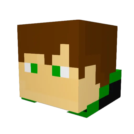 Psychic_Factory Minecraft avatar head, 3D render