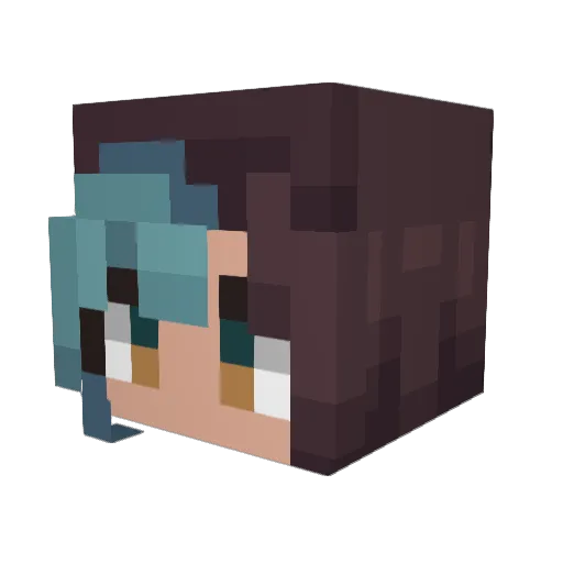 Psychicwolf Minecraft avatar head, 3D render