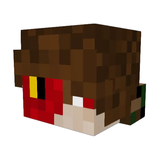 Psychlone Minecraft avatar head, 3D render