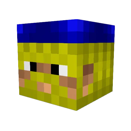 Psycho2cool Minecraft avatar head, 3D render