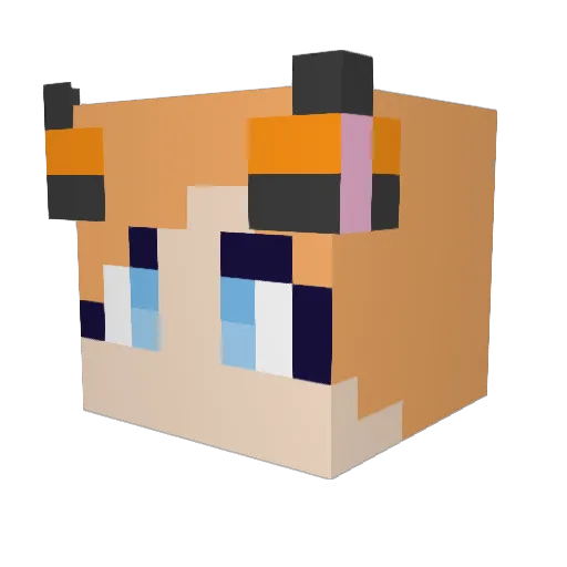 PsychoAli Minecraft avatar head, 3D render