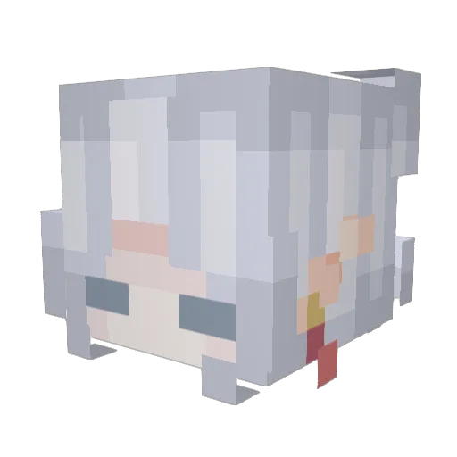 PsychoAxion Minecraft avatar head, 3D render