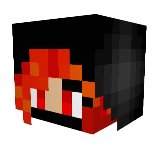 PsychoDarlin Minecraft avatar head, 3D render