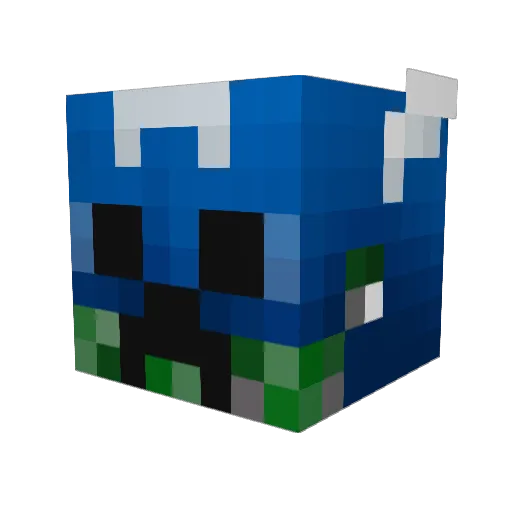 PsychoDogs Minecraft avatar head, 3D render