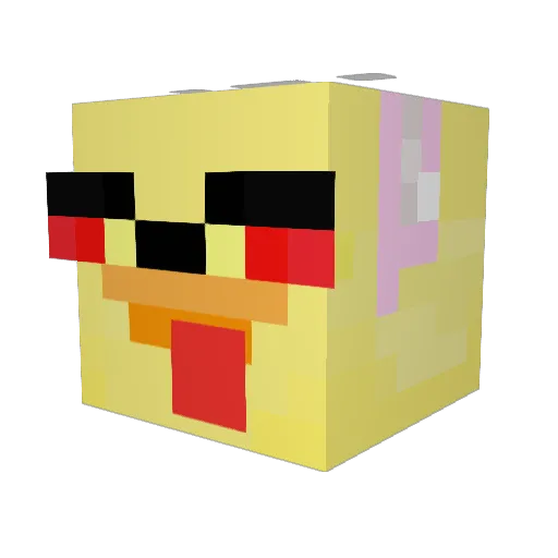 PsychoDuckDJ Minecraft avatar head, 3D render