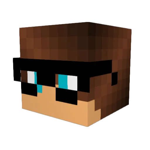 PsychoFabi Minecraft avatar head, 3D render