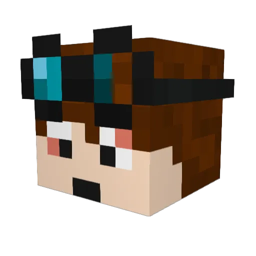 PsychoJxrk Minecraft avatar head, 3D render