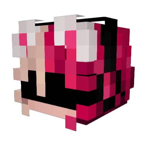 PsychoKitten666 Minecraft avatar head, 3D render