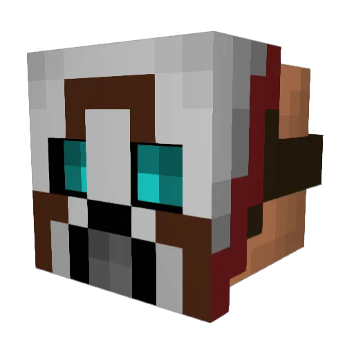 PsychoMidgetXP Minecraft avatar head, 3D render